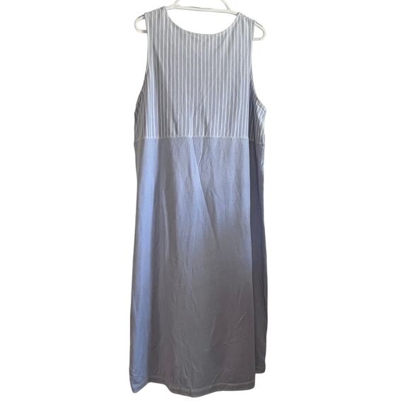 Béchamel II 100% Cotton Blue Dress & Button-Up Cover-Up Set Size 1X & 2X - Picture 4 of 14